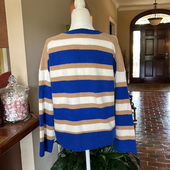 MADEWELL Halo-Striped Belmore Sweater szL - Picture 9 of 12
